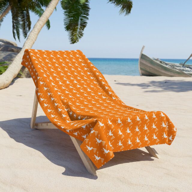 Beach Towel (Orange) - WSHA Icon Pattern
